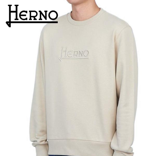 HERNO ヘルノ メンズ スウェット JG000175U50017 CHANTILLY ベージュ トレーナー トップス 秋冬 プレゼント 誕生日 父の日