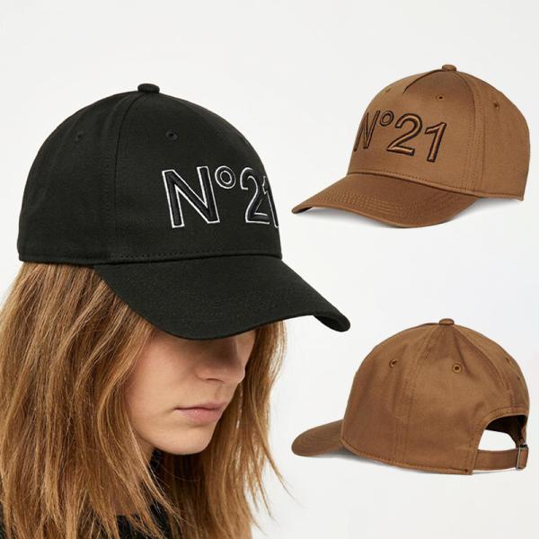 【並行輸入品】大人も着用可 N°21ヌメロヴェントゥーノ キッズ キャップ 帽子 N2108R N0041 ブラウン ブラック 茶 黒 ブランド かわいい プレゼント おしゃれ