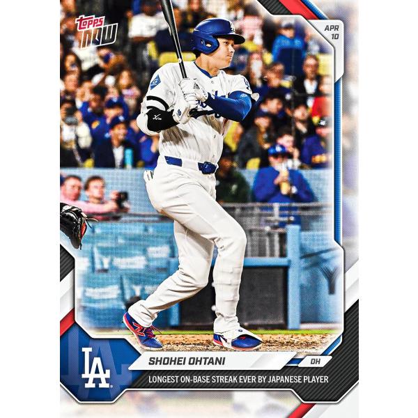 大谷翔平 2026 Topps Now Longest On-Base Streak Ever By Japanese