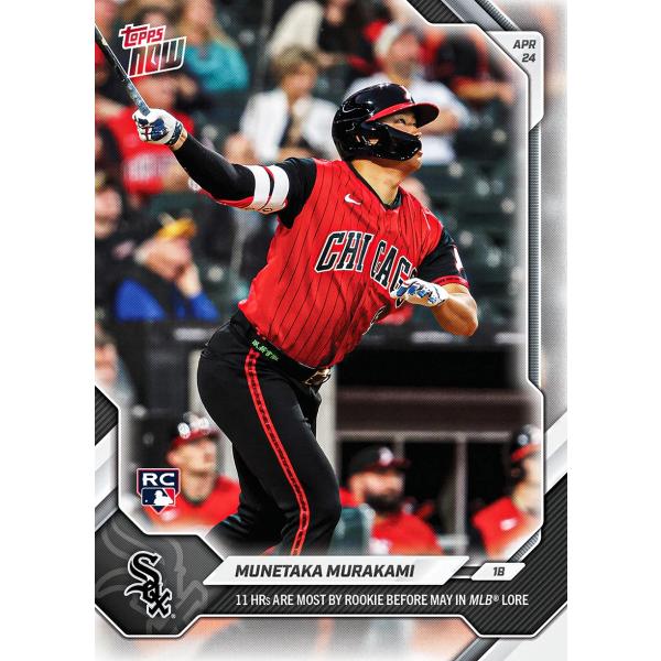 村上宗隆 2026 Topps Now 11HRs Are Most By Rookie Before May in MLB