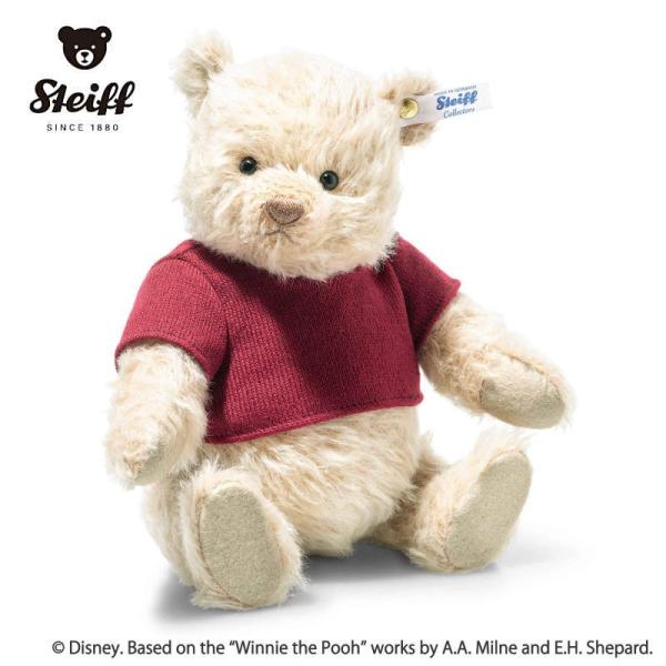 Steiff クリスマスブーツの中の小さなテディベア10cm 2000年度製品 Steiff（シュタイフ） 定番品 ディズニー クリストファーロビン くまの