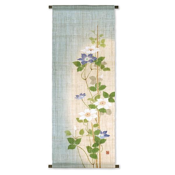 京都洛柿庵 手描き タペストリー 紫白鉄仙 : 逸品shopコレコレ Yahoo