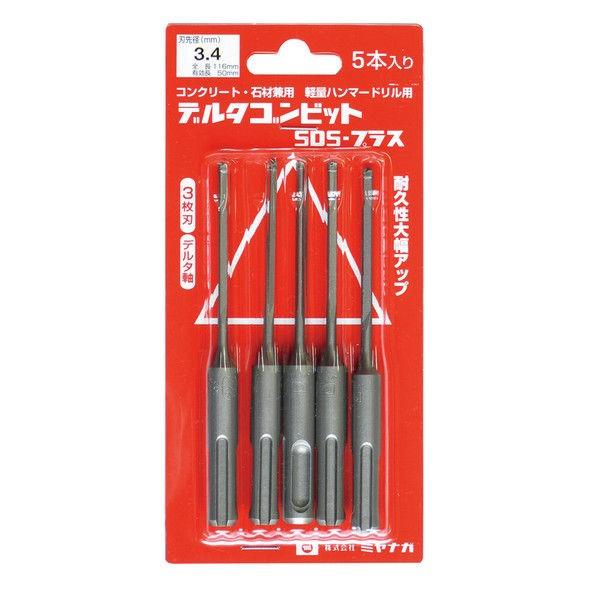 MIYANAGA ~iK f^Srbg SDS-plus 5{pbN 3.4×116mm f^ DLSDS34P5