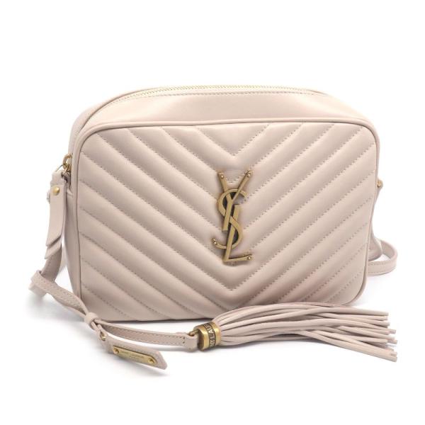サンローラン ルー 520534 レザー ピンク ショルダーバッグ カメラバッグ クロスボディバッグ YSLロゴ ゴールド金具 中古 送料無料 collectionshiba_c240101812674