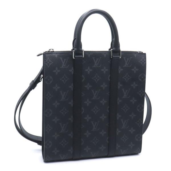 ルイヴィトン サックプラクロス M46456 モノグラムエクリプス 2WAYバッグ スクエアトート ハンドバッグ ブラック 黒 中古 送料無料 サック・プラ ルイヴィトン サックプラクロス M46456 モノグラム