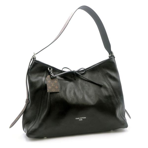 ルイヴィトン キャリーオールバイブMM M25143 ラムレザー モノグラム ブラック ワンショルダーバッグ 肩掛けバッグ 黒 中古 送料無料 キャリーオール ルイヴィトン キャリーオールバイブMM M25143