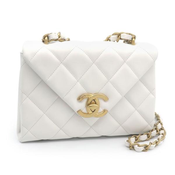 マトラッセ シャネル チェーンショルダーバッグ ランダム番 ラムスキン