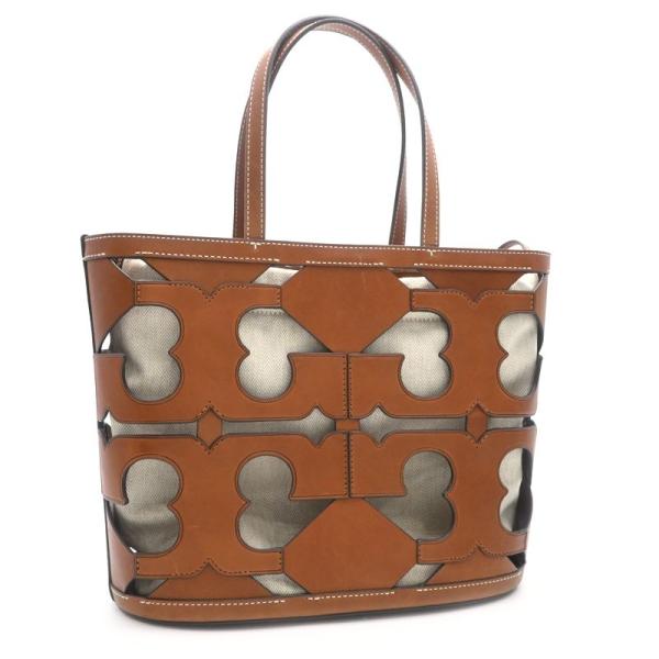 TORY BURCH（トリーバーチ） トートバッグ レザー ブラウン カット
