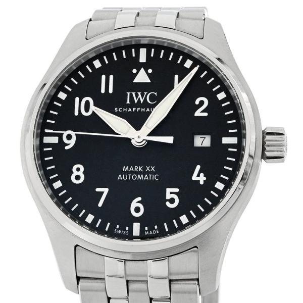 [3年保証] IWC メンズ パイロットウォッチ マークXX IW328202 箱保 マーク20 カレンダー ブラック 黒文字盤 自動巻き 腕時計 中古 送料無料