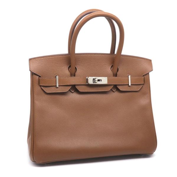 エルメス バーキン30 □M刻印 2009年製 アルデンヌ ゴールド ハンドバッグ 手提げバッグ 30cm ブラウン 内縫い シルバー金具 中古 送料無料 Birkin エルメス バーキン30 □M刻印 2009年製 アルデンヌ ゴールド