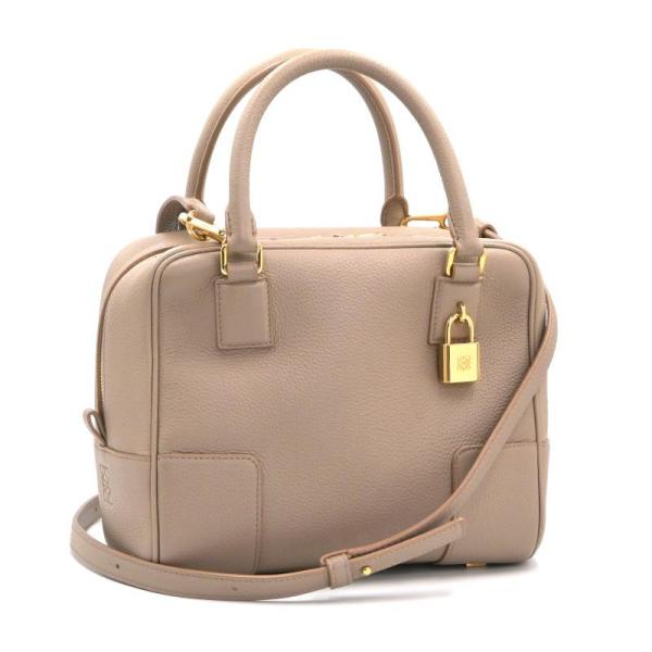 ロエベ アマソナ19 A039N10X10 カーフレザー サンド アナグラム ショルダーバッグ ハンドバッグ スクエアバッグ ベージュ 中古 送料無料 LOEWE（ロエベ） アマソナ19 A039N10X10 カーフレザー サンド