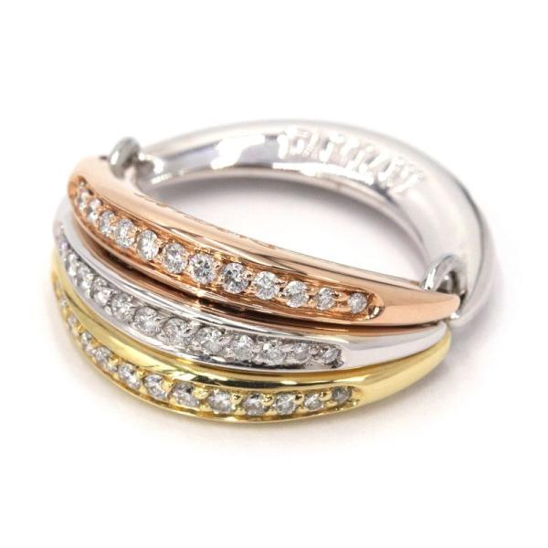 【ギフト】 DAMIANI ダミアーニ ガイアスリーカラーリング 12号 K18YG K18PG 指輪
