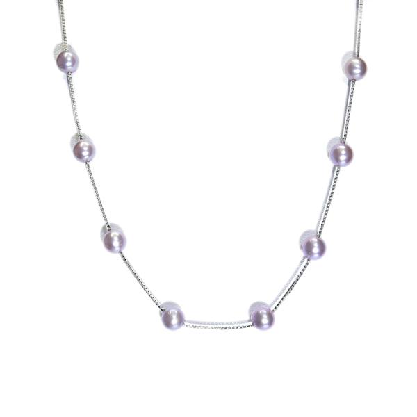 TASAKI（タサキ） 約6mm天然パールネックレス K18WG グレーパール