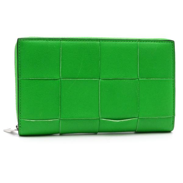ボッテガヴェネタ/カセットジップラウンドウォレット/パラキート/649607 BOTTEGA VENETA - ボッテガヴェネタ/カセットジップラウンドウォレット