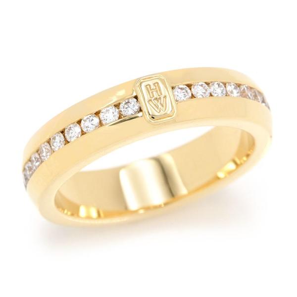 Ｋan2024製10号HARRY WINSTON 証明書箱付HWロゴリング ハリー・ウィンストン（HARRY WINSTON） HWロゴ バンド ダイヤ リング