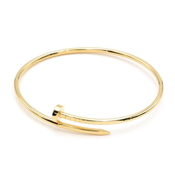 釘 ブレスレット 18K ゴールド ジルコニア リング付き nail ジュスト