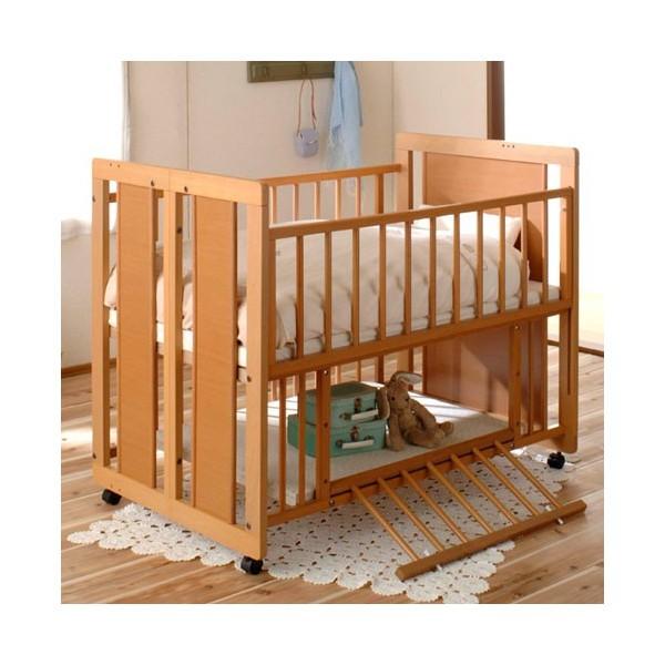 チャイルドベッドになるベビーベッド ライトブラウン エコ Www Feate Org
