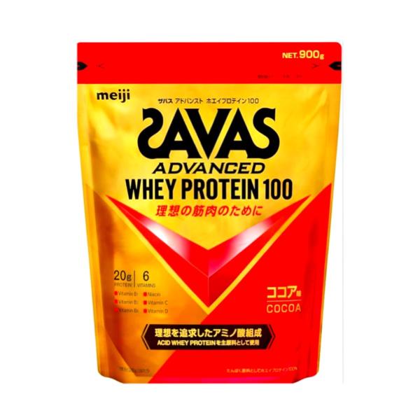 ザバス SAVAS アドバンスト ホエイプロテイン100 ココア味 900g