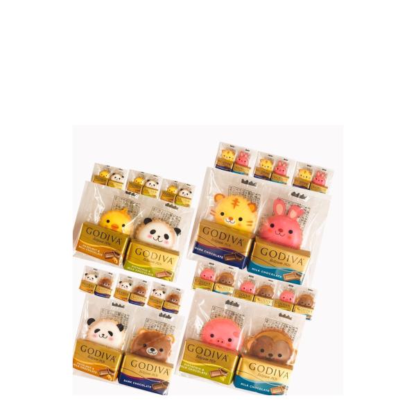 GODIVA ゴディバ チョコレート ナポリタン アニマルクラッカー 付き プチギフト 12袋セット
