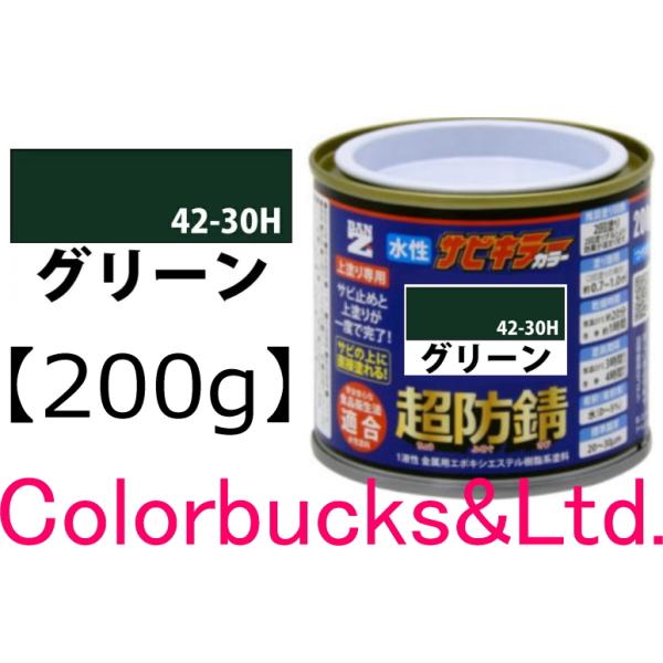BAN-ZI サビキラーカラー 1kg グリーン 2缶セット 水性金属用塗料　室内外兼用　バンジ　超防錆塗料 BAN-ZI サビキラーカラー グリーン 200g 超防錆 水性防錆塗料