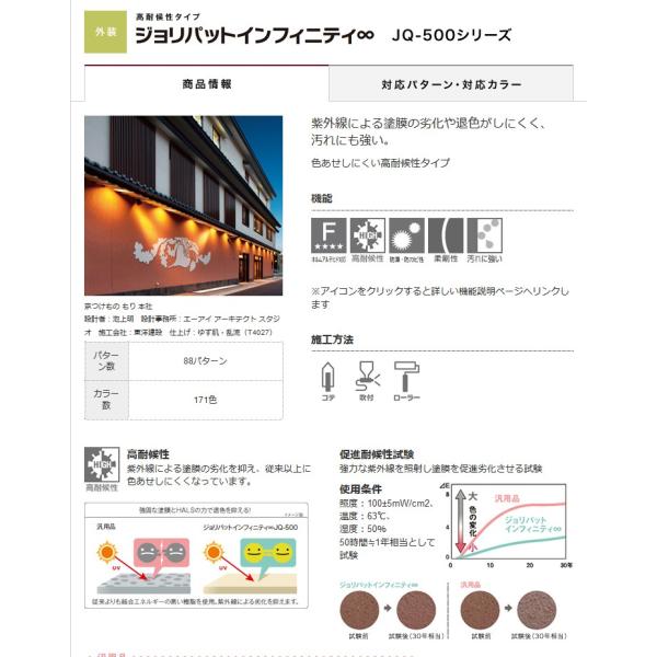アイカ ジョリパットインフィニティ JQ-500 各色 20kg アイカ工業 高 