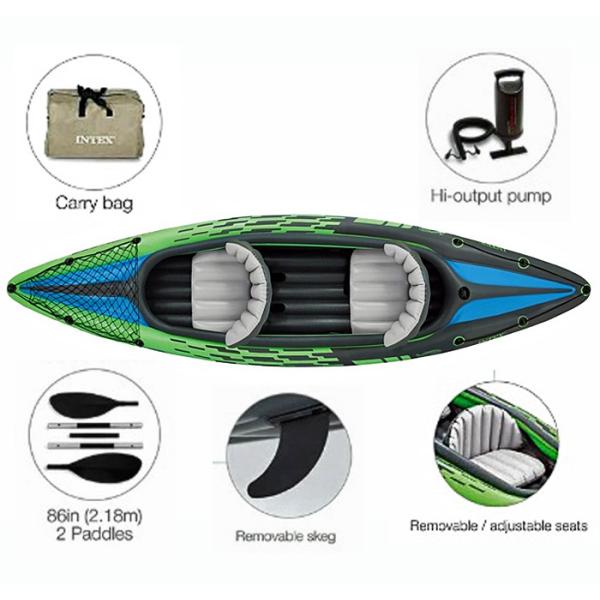 Intex 2人乗り インフレータブルカヤックset Challenger K2 釣り レジャー 湖 海 ボート カヤック チャレンジャー インテックス ゴムボート フィッシング Buyee Buyee Japanese Proxy Service Buy From Japan Bot Online