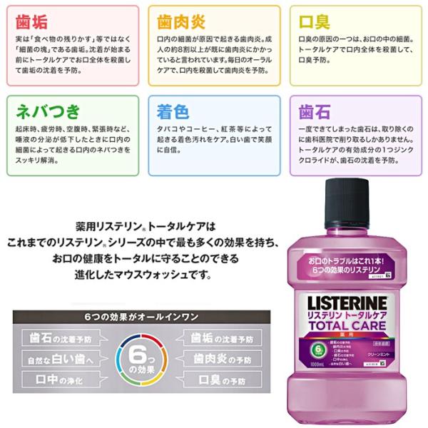 リステリン トータルケア 薬用マウスウォッシュ 1000ml ３本セット