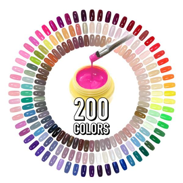 安心できる成分で作られた化粧品登録済みカラージェルパステルカラー くすみカラー ネオンカラー 蛍光色 ホワイト ブラック など色々200色ぷっくりジェルが好きな方に大好評。高品質ジェル3g入りカラージェルUV/LEDライトに対応プロ仕様のた...