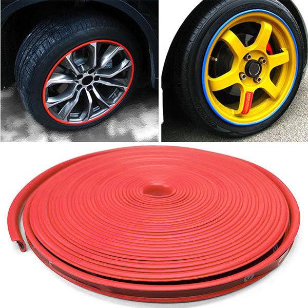 ホイールリムガード 保護カバー ステッカー テープ 車 バイク カー用品 タイヤ 8m ロール レッド : カラフルshop - 通販 -  Yahoo!ショッピング ホイールリムガード ホイールリムカバー ホイールリムガードセット 車のホイールハブカバー 車のホイールハブ保護カバー