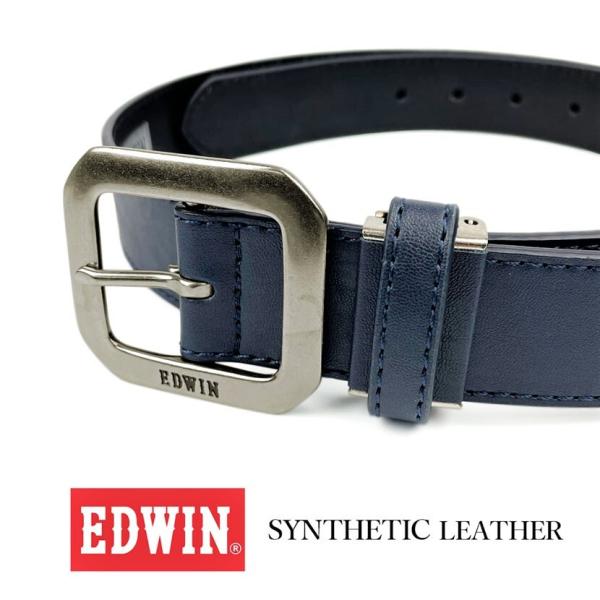 EDWIN エドウイン エドウィン ギャリソン バックル デザイン ベルト 合成皮革 0111154 【送料無料】【父の日】【新生活】