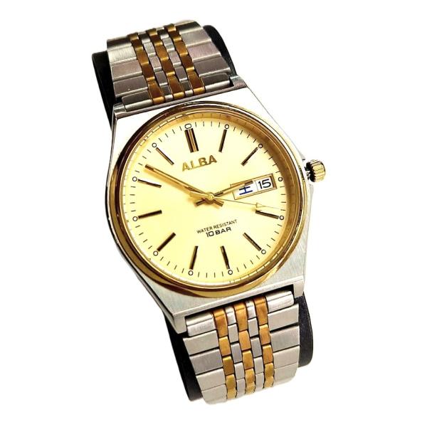 【美品/電池交換済/】ALBA セイコー 腕時計 10気圧防水 白 ALBA（SEIKO） セイコー アルバ 10気圧防水 腕時計 メンズ ALBA