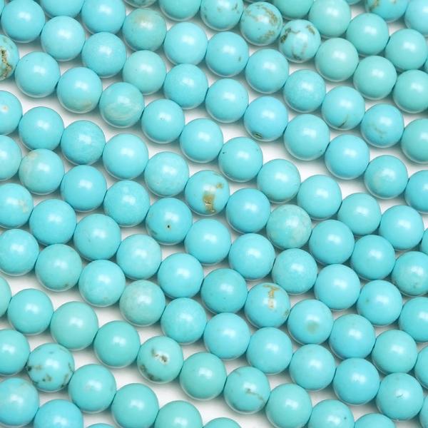 マグネサイトターコイズ 丸玉 4mm［ミントブルー］【1連販売】 / 6-14