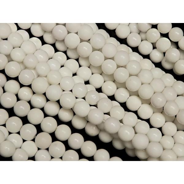 ホワイトオニキス 丸玉 4mm【1連販売】 / 6-9 OX4M