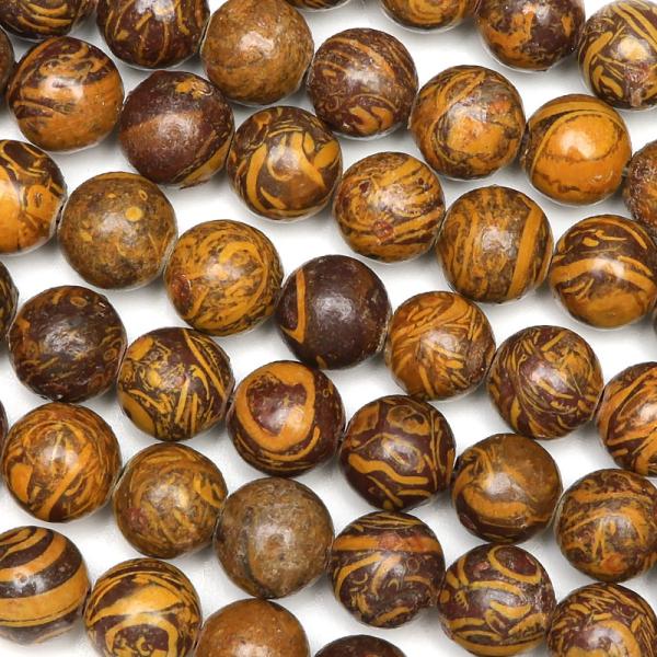 エレファントスキンジャスパー 丸玉 6mm【1連販売】 / 3-29 JA6M-X