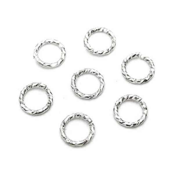 SILVER925 丸カン グリッター 太さ 0.76mm×サイズ 5mm[15コ販売] / SV-753MC