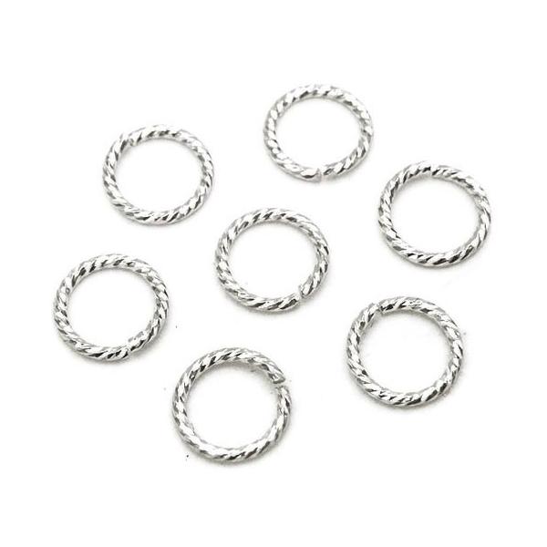 SILVER925 丸カン グリッター 太さ 0.76mm×サイズ 6mm[15コ販売] / SV-754MC