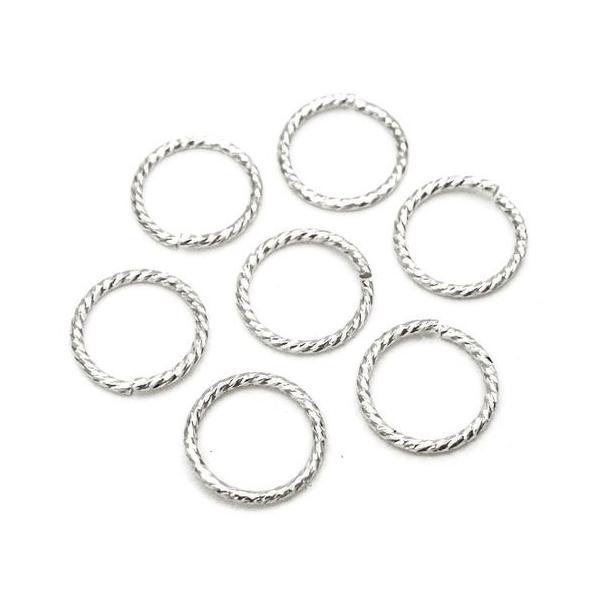 SILVER925 丸カン グリッター 太さ 0.76mm×サイズ 7.5mm[10コ販売] / SV-756MC