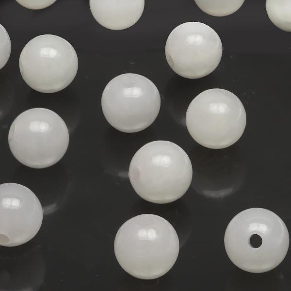 粒販売 ビルマ産 白翡翠 ホワイトジェダイト 丸玉 6mm【1粒販売