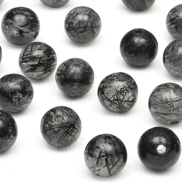 ブラックトルマリンインクォーツ　丸玉　25㍉ ブラックトルマリンインクォーツ 丸玉 25㍉ ブラックトルマリンイン