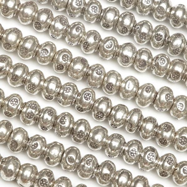 カレンシルバー ビーズ 3×2mm【1連販売】 / 9-32 KLN-007 : 天然石専門
