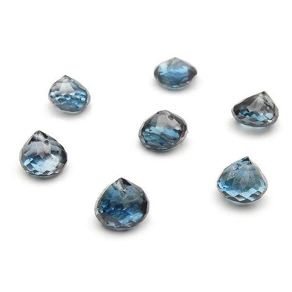 粒販売 ロンドンブルートパーズ オニオンカット 6mm No.2 3粒販売 