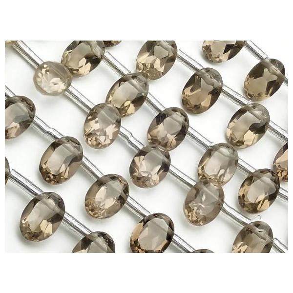 スモーキークォーツ オーバルファセットカット 7×5mm【プレミアム 