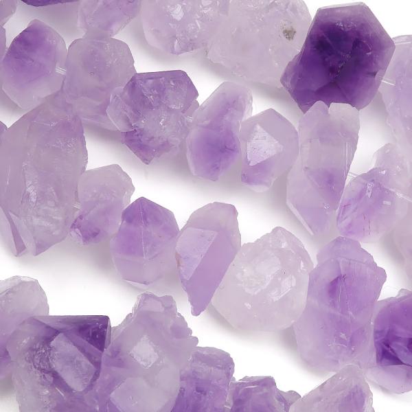 アメジスト ラフロック 6〜20mm【1連販売】 / 9-58 AM6LR-X : 天然石