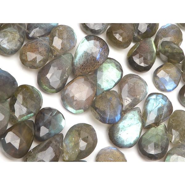 拓*也様 ラブラドライト14ミリ ラブラドライト ペアシェイプカット 10〜14mm No.14【1連販売】 / 9-48