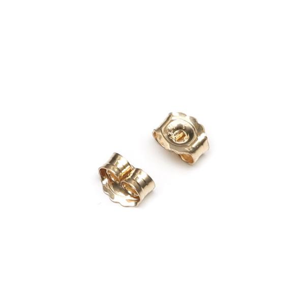 14KGF ピアス キャッチ 4.6×3.8mm[5コ販売] / 14K-566TMG : 天然石専門