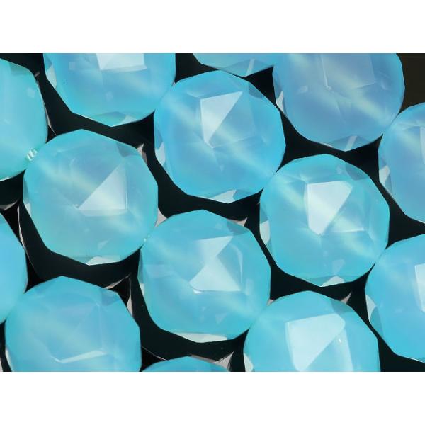 さんオーダー　K18 はちばちL　シーブルーカルセドニーPD colorfulbeads_201021111
