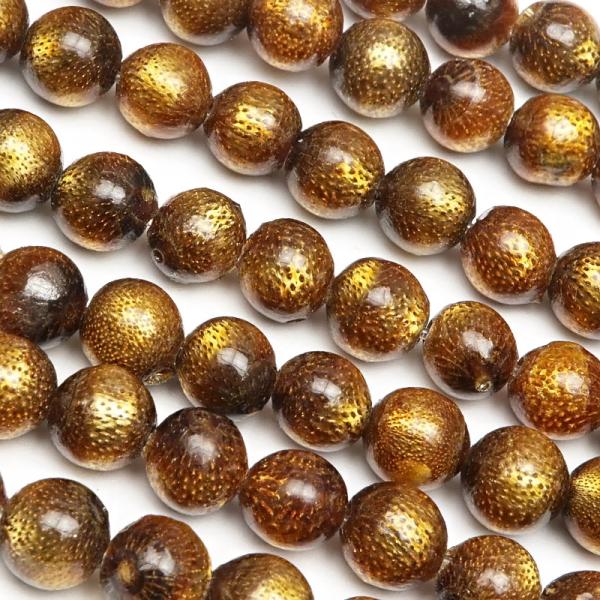 珊瑚 コーラル ペンダントヘッド 丸玉15㎜ゴールド色 ゴールドコーラル（金珊瑚）丸玉 6mm【1連販売】 / 3-19 CO6M : 天然石