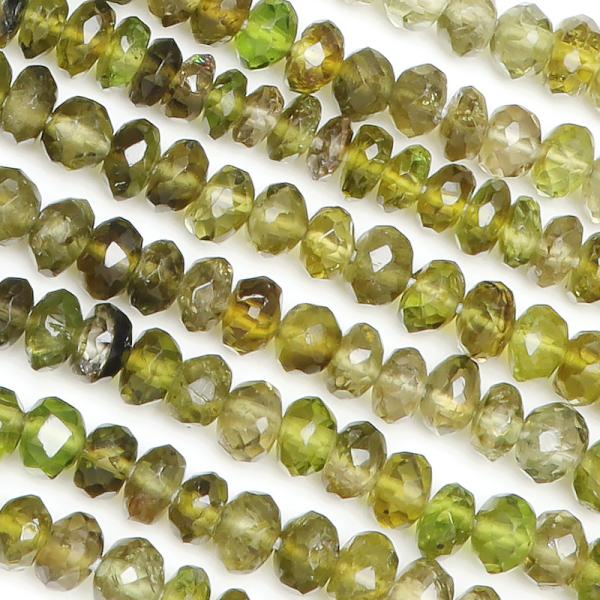グリーントルマリン（バーデライト） ボタンカット 3mm【1連販売】 / 8 