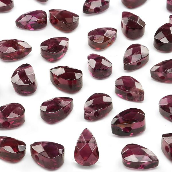 粒販売 インド産 ロードライトガーネット ペアシェイプカット 6×4mm【4 
