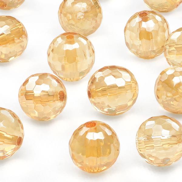 粒販売 ゴールデンオーラ 128面カット 丸玉 6mm【6粒販売】 / T024 OR6